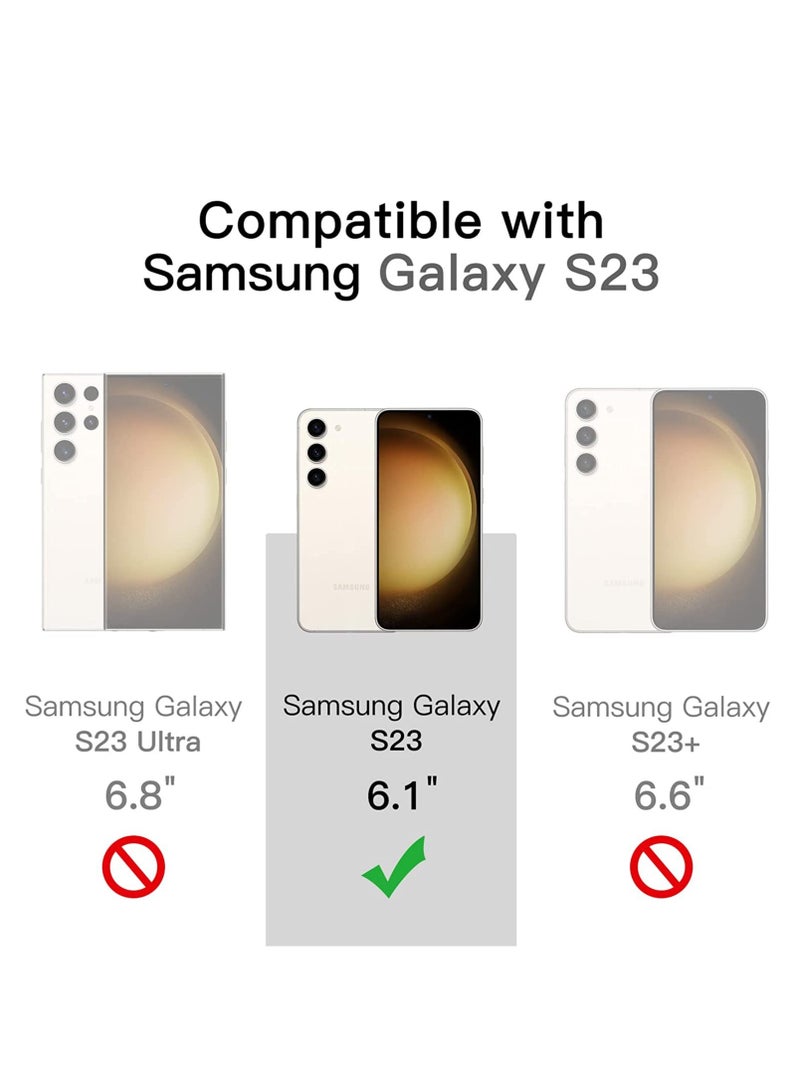 DUSALA Case for Samsung Galaxy S23 5G 6.1-Inch Non Yellowing Shockproof Bumper Protective Phone Cover Anti-Scratch Hard PC Back (Clear) - Image 2