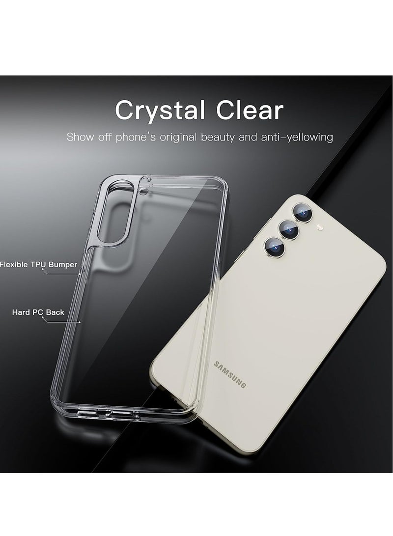 DUSALA Case for Samsung Galaxy S23 5G 6.1-Inch Non Yellowing Shockproof Bumper Protective Phone Cover Anti-Scratch Hard PC Back (Clear) - Image 3