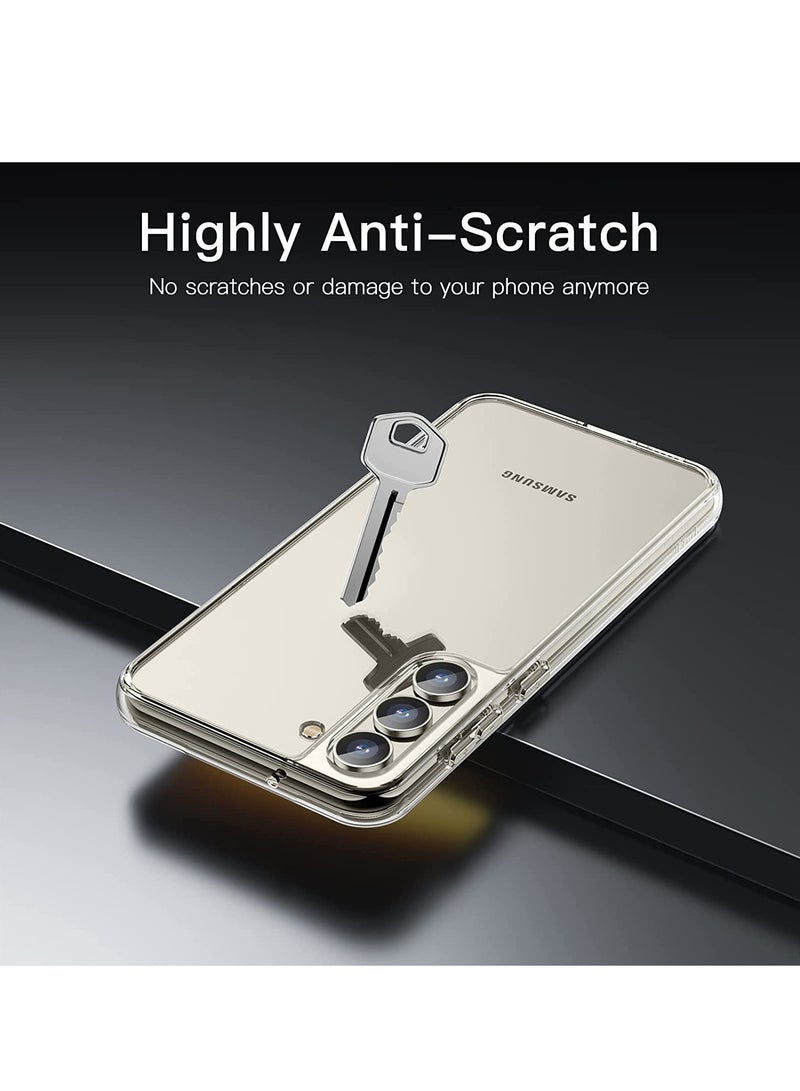 DUSALA Case for Samsung Galaxy S23 5G 6.1-Inch Non Yellowing Shockproof Bumper Protective Phone Cover Anti-Scratch Hard PC Back (Clear) - Image 4