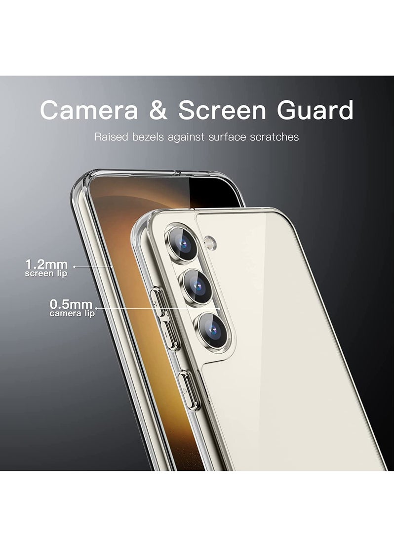 DUSALA Case for Samsung Galaxy S23 5G 6.1-Inch Non Yellowing Shockproof Bumper Protective Phone Cover Anti-Scratch Hard PC Back (Clear) - Image 5