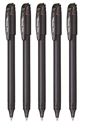 Pentel Energel - 0.7mm - Roller Gel Pen Set - Pack of 5 (Black) - Image 3
