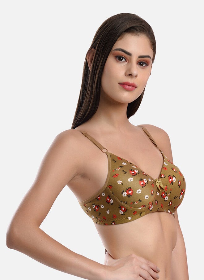 FIMS Pack of 3 Floral Printed Full Coverage Everyday Bras With All Day Comfort - Image 4