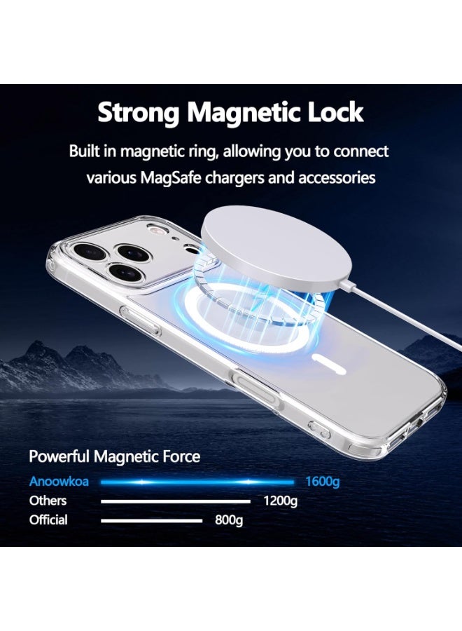 ELTRAZONE Magnetic Case for iPhone 17 Pro Max – Clear Shockproof Anti-Yellowing TPU Cover with [2 Pack] HD Tempered Glass Screen Protectors, Anti-Scratch, Wireless Charging Compatible - Image 2