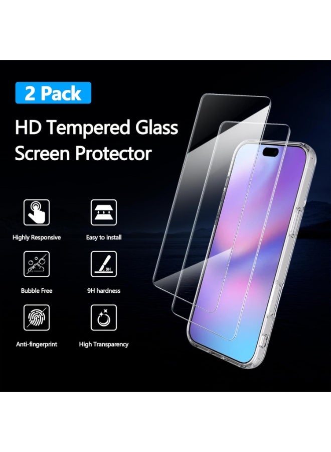 ELTRAZONE Magnetic Case for iPhone 17 Pro Max – Clear Shockproof Anti-Yellowing TPU Cover with [2 Pack] HD Tempered Glass Screen Protectors, Anti-Scratch, Wireless Charging Compatible - Image 3