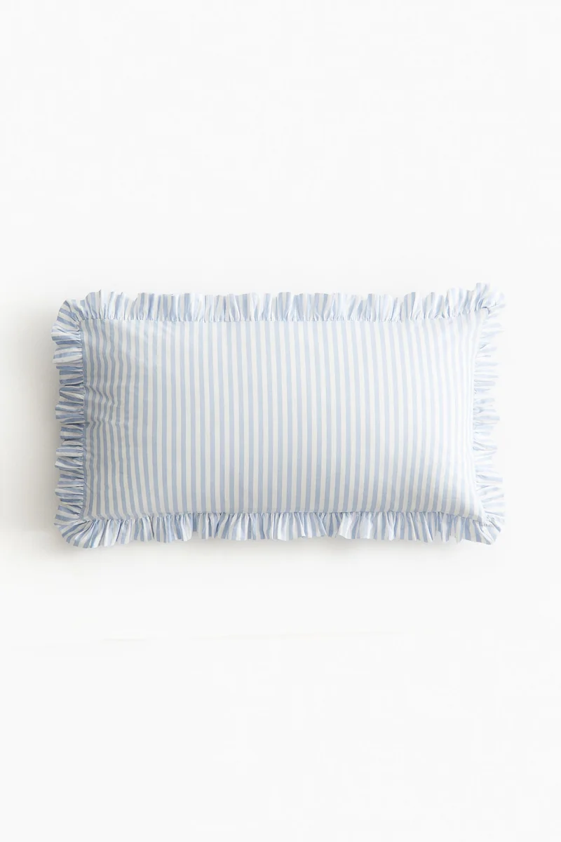 H&M Frill-trimmed cotton cushion cover