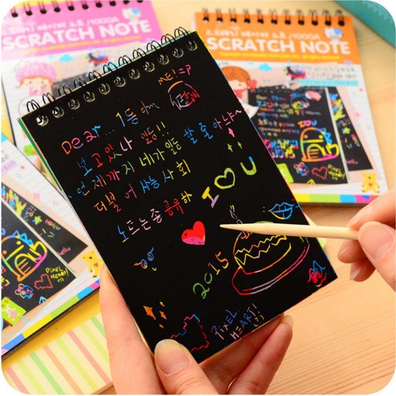 SSKR Magical Scratch Art Book for Kids, Scratch Art Activity Rainbow Paper Notebook - Pack of 2 | Best Birthday Return Gift for Kids - Image 1