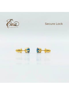 Sapphire Birth Stone September Gold Earring | Stainless Steel | 18K Gold Plated - pzsku/ZBEFABF45DCEBF5EE514CZ/45/_/1735217881/9a6967c0-bb3b-45f8-8b31-76d2e4a389a0