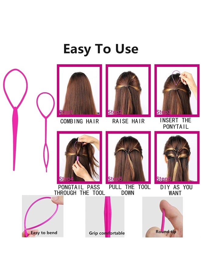 Xaena 1000Pcs Elastic Hair Bands 2Pcs Rubber Hair Band Remover Cutter 2Pcs Topsy Tail Hair Tool Kit 10Pcs Hair Clips 10Pcs Hair Ties for Toddler Baby Girls Pain Free Ponytail Remover Tool Hair Styling Set - Image 4