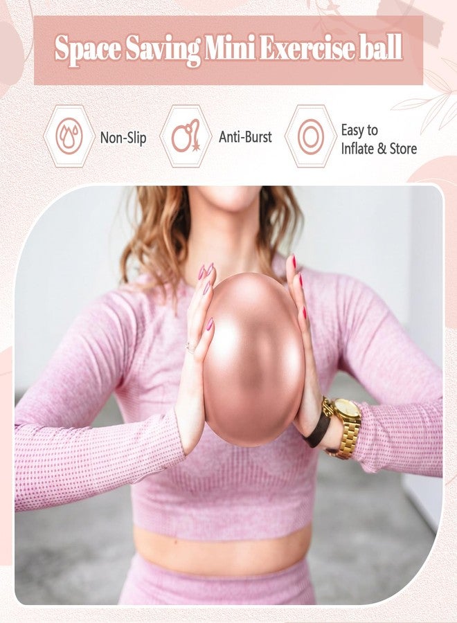 Sotiff 20 Pcs 9 Inch Pilates Ball Bulk Exercise Pilates Ball Mini Yoga Balls Therapy Core for Stability Barre Training Stretching Physical Posture Training Gym Workout with Inflation Tube (Champagne) - Image 3