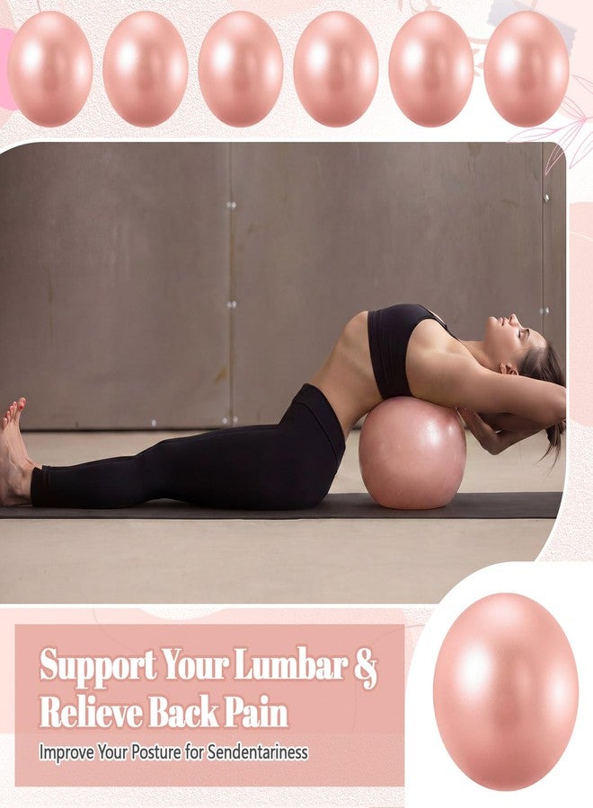 Sotiff 20 Pcs 9 Inch Pilates Ball Bulk Exercise Pilates Ball Mini Yoga Balls Therapy Core for Stability Barre Training Stretching Physical Posture Training Gym Workout with Inflation Tube (Champagne) - Image 5