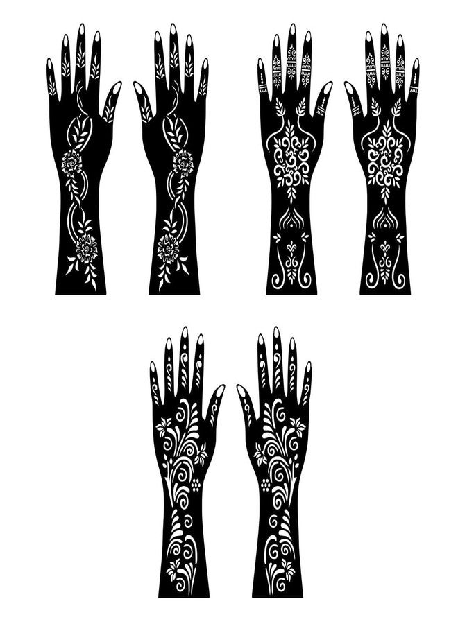 VANVATI Combo Mehndi Stencil Sticker with Floral Designs for Traditional Gatherings - Image 3