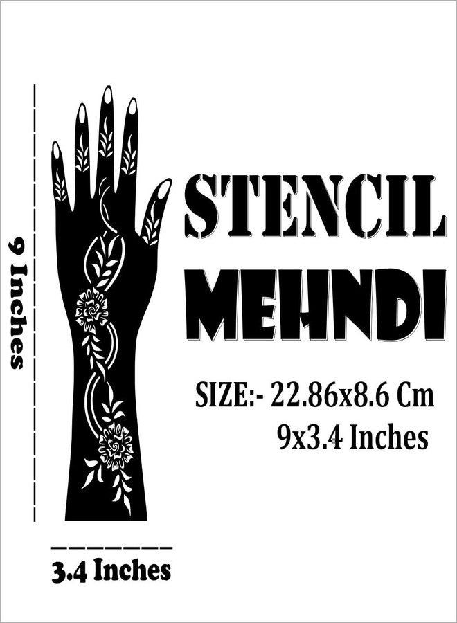 VANVATI Combo Mehndi Stencil Sticker with Floral Designs for Traditional Gatherings - Image 5