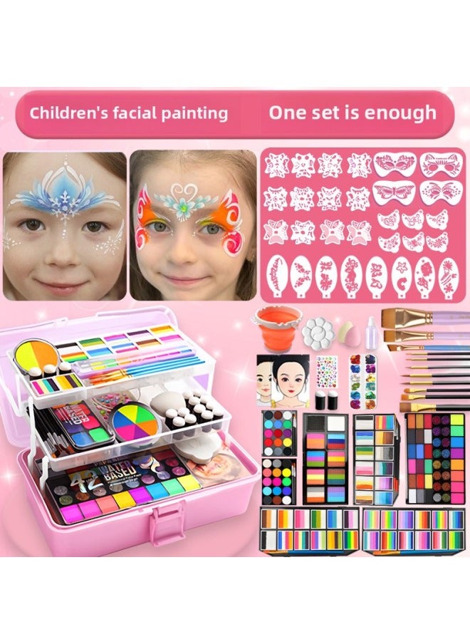 No Odor Children Facial Painting Pigment Tool Suit Face Painting Body Painting Face Material Water Soluble Makeup Pigment-Color:[12 Grid Flower Fairy Color Matching 12 Gayi Enigma  - Image 2