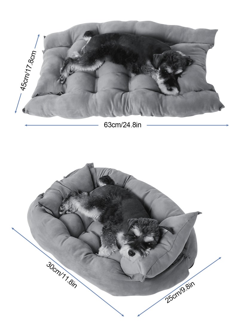 URbazaar 3 in 1 Dog Sofa Bed, Water Resistant,for Small,Medium and Large Dogs,Cat Beds for Indoor Cats, Soft and Comfortable,Multifunctional Deformation Pet Nest - Image 2