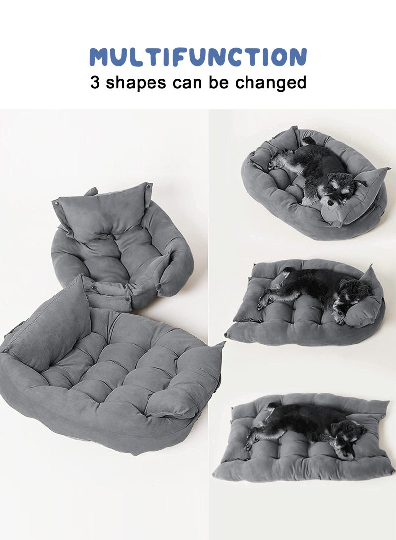 URbazaar 3 in 1 Dog Sofa Bed, Water Resistant,for Small,Medium and Large Dogs,Cat Beds for Indoor Cats, Soft and Comfortable,Multifunctional Deformation Pet Nest - Image 4