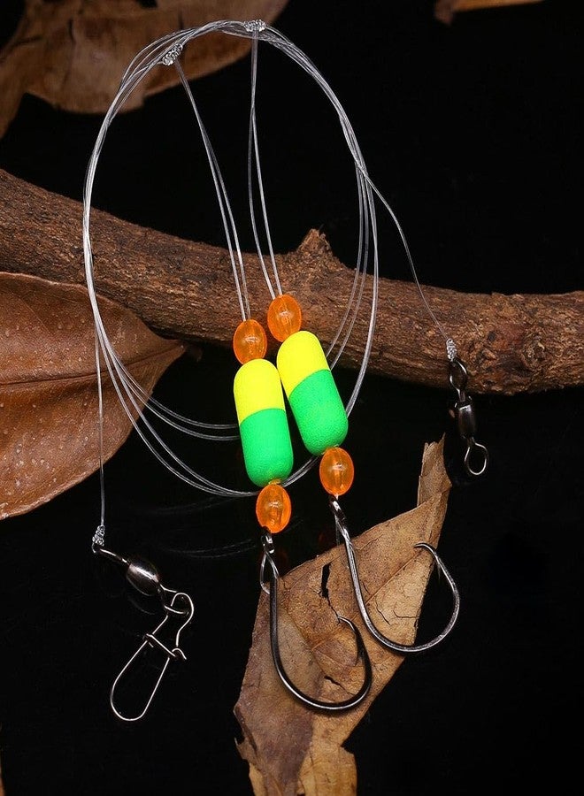 XFISHMAN Pompano-Rigs-for-Surf-Fishing-Saltwater-Gear with Double Circle & Kahle Hooks- 6-Pack Surf Fishing Tackle (Green and Chartreuse 6-Pack, 2/0 Circle Hook) - Image 5