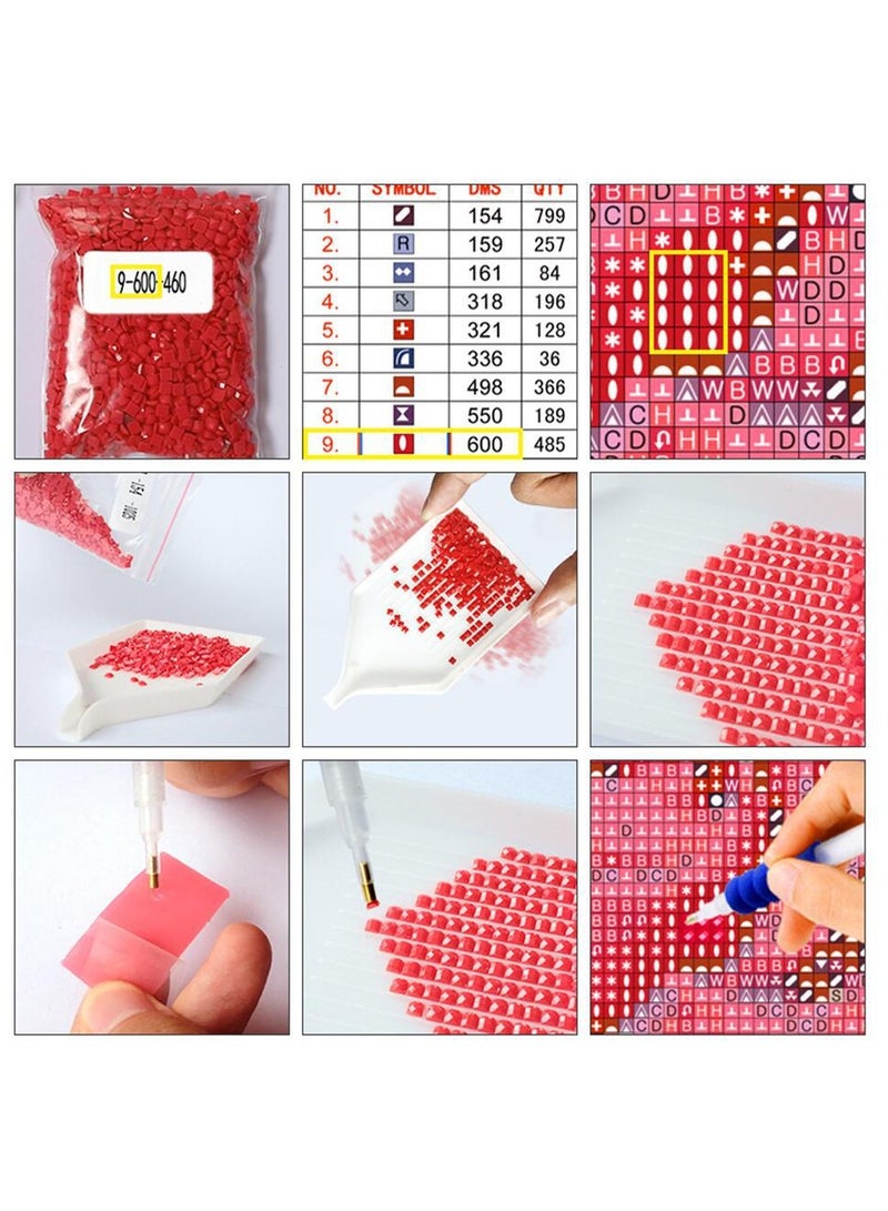 Bluejw 5D Diamond Painting Kits For Adults,Flowers Diamond Art Kits,DIY Full Drill Crystal Gem Arts and Crafts,Ideal For Home Recreation And Wall Decor - Image 4