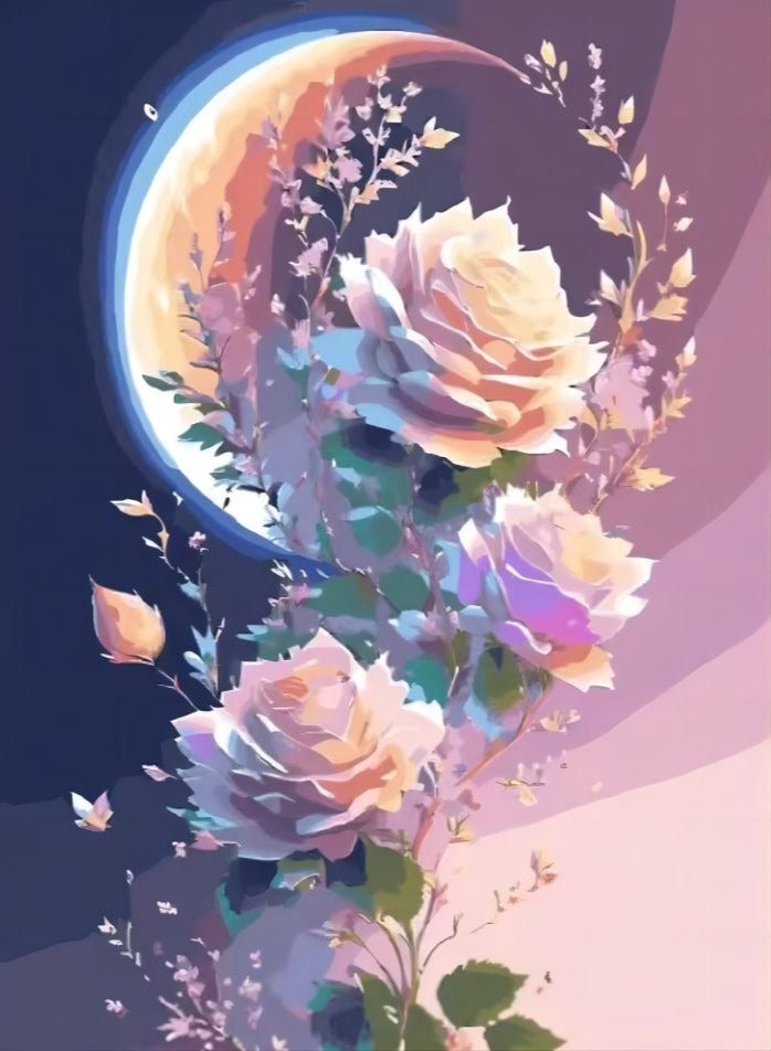 Bluejw 5D Diamond Painting Kits For Adults,Flowers Diamond Art Kits,DIY Full Drill Crystal Gem Arts and Crafts,Ideal For Home Recreation And Wall Decor - Image 2