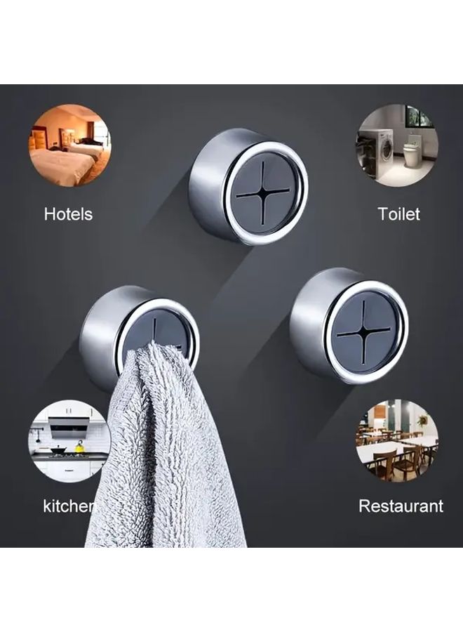 Silver No Drill Wall Mounted Kitchen Cloth Holder Space Saving Storage Clip For Dishcloth Towel Gloves And Rags Easy Install Organizer - Image 4