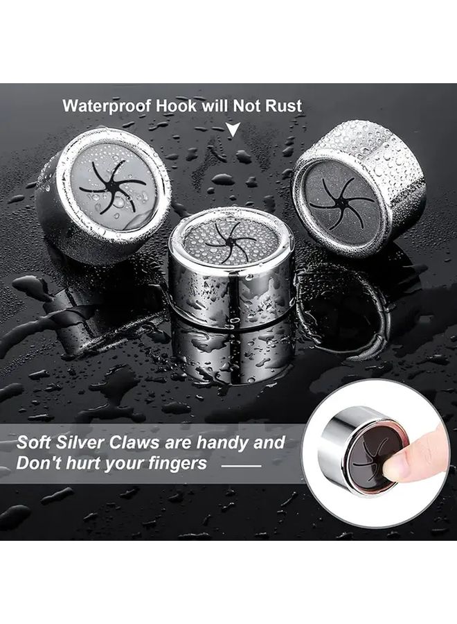 Silver No Drill Wall Mounted Kitchen Cloth Holder Space Saving Storage Clip For Dishcloth Towel Gloves And Rags Easy Install Organizer - Image 1