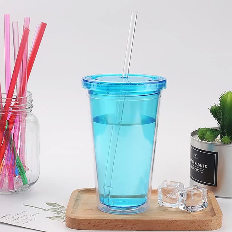 Funito Rainbow Colored Reusable Plastic Straws - Image 4
