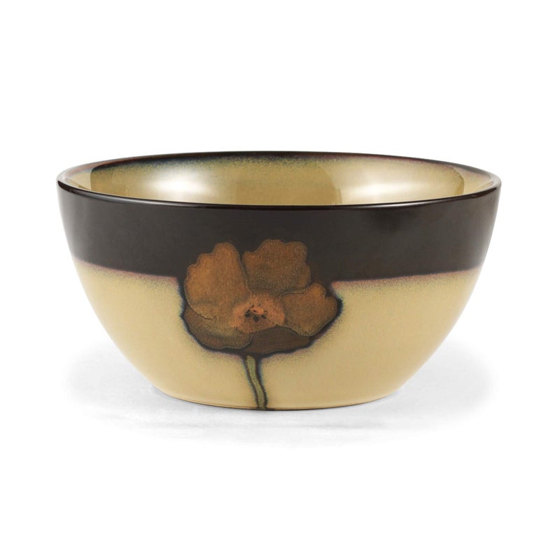 Pfaltzgraff Painted Poppies 16-Piece Dinnerware Set, Service for 4, Colorful Floral Stoneware Plates, Bowls, and Mugs, Microwave and Dishwasher Safe - Image 5