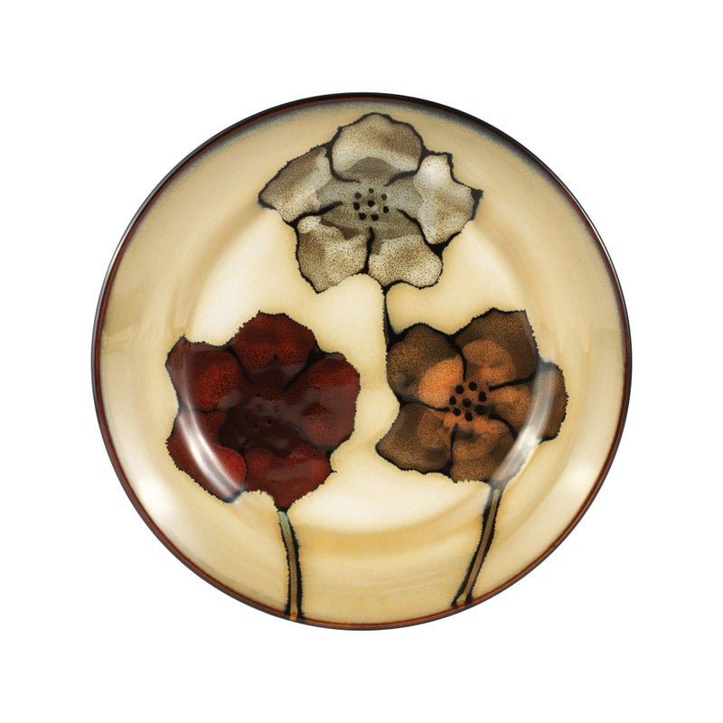 Pfaltzgraff Painted Poppies 16-Piece Dinnerware Set, Service for 4, Colorful Floral Stoneware Plates, Bowls, and Mugs, Microwave and Dishwasher Safe - Image 4