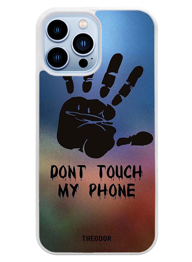 Theodor Protective Case Cover For APPLE IPHONE 14 Pro Dont Touch My Phone Hand(White Bumper) - Image 1