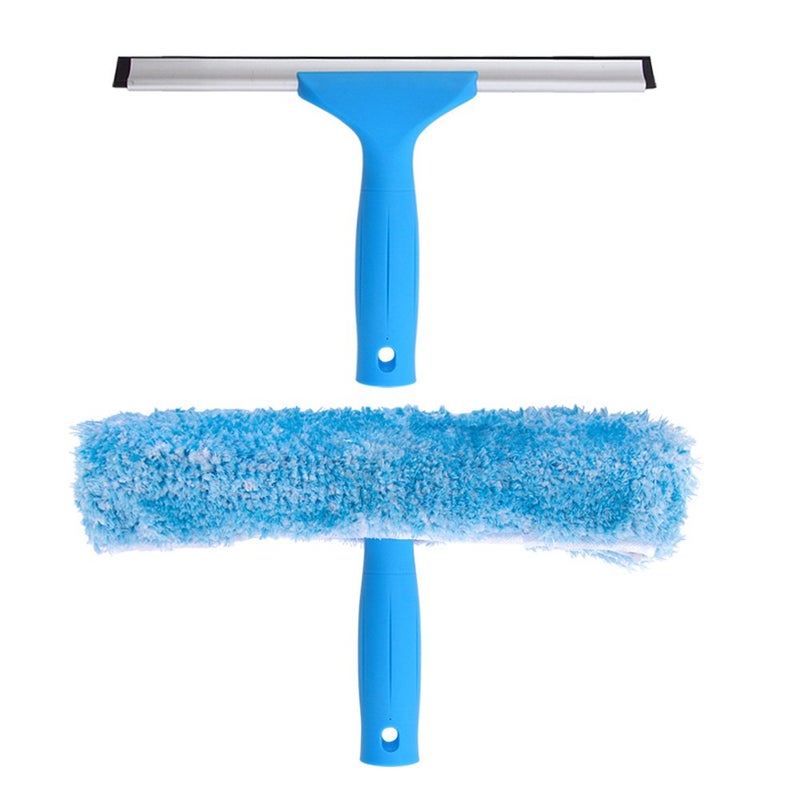 Mr Siga MR.SIGA Professional Window Cleaning Combo - Squeegee & Microfiber Window Scrubber, 10" - Image 1