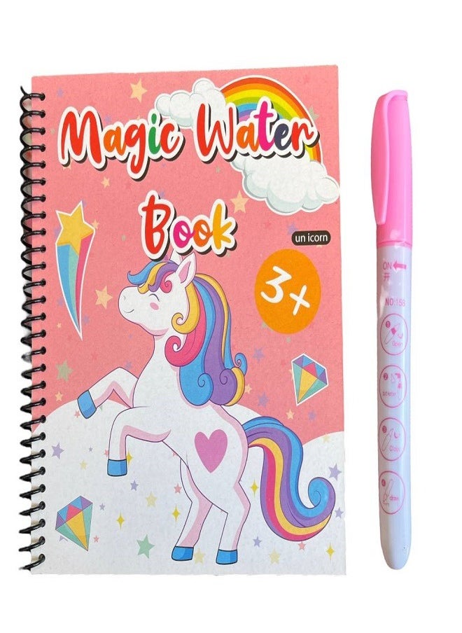 Generic Magic coloring book with water - no mess no stains - fun and educational multiple graphics - boys and girls 