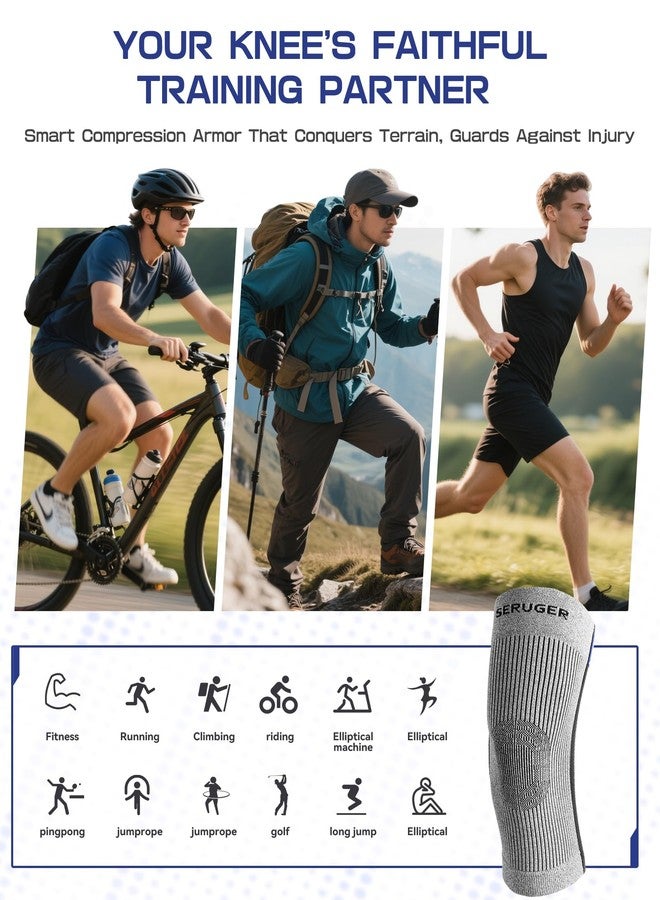 JAPSERUNA Compression Knee Brace for Women & Men, Knee Brace for Running Knee Pain, Knee Support Compression Sleeve, Workout Sports Knee Braces for Meniscus Tear, ACL & Arthritis Pain Relief - Image 4