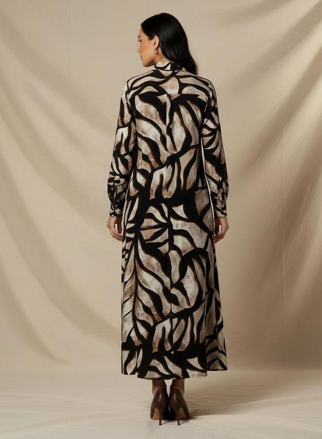 Iconic Printed Shirt Dress with Collar - Image 3