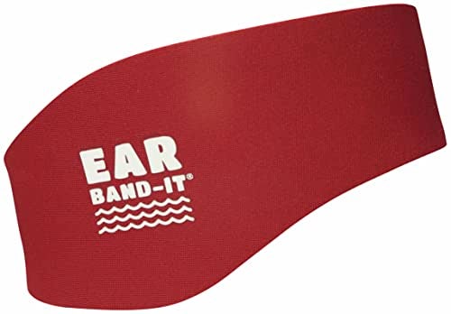 Ear Band-It Earvolution Ear Band-It Original Swimming Headband for Kids/Adults - Invented by Ear, Nose, and Throat Doctor- Durable Neoprene Maximizes Protection - Putty Buddies Sold Separately - Red - Large - Image 1