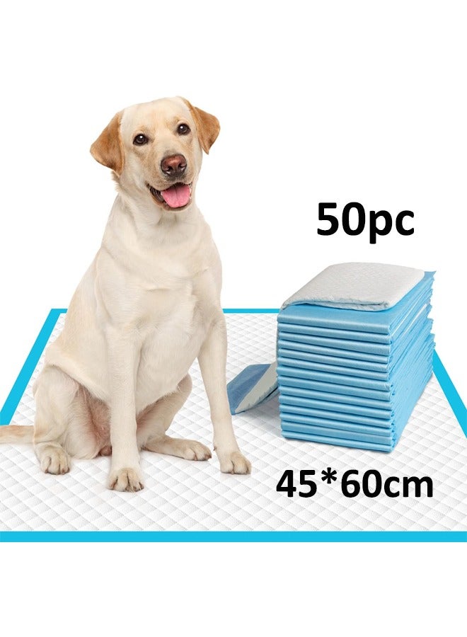 50 قطعة من بطانات الكلاب الأكثر سمكًا، بطانات تدريب الحيوانات الأليفة والجرو، بطانات امتصاص فائقة للبول للكلاب، بطانات تدريب للكلاب مقاومة للتسرب، بطانات بول للحيوانات الأليفة للجراء والقطط والأرانب. - Image 1