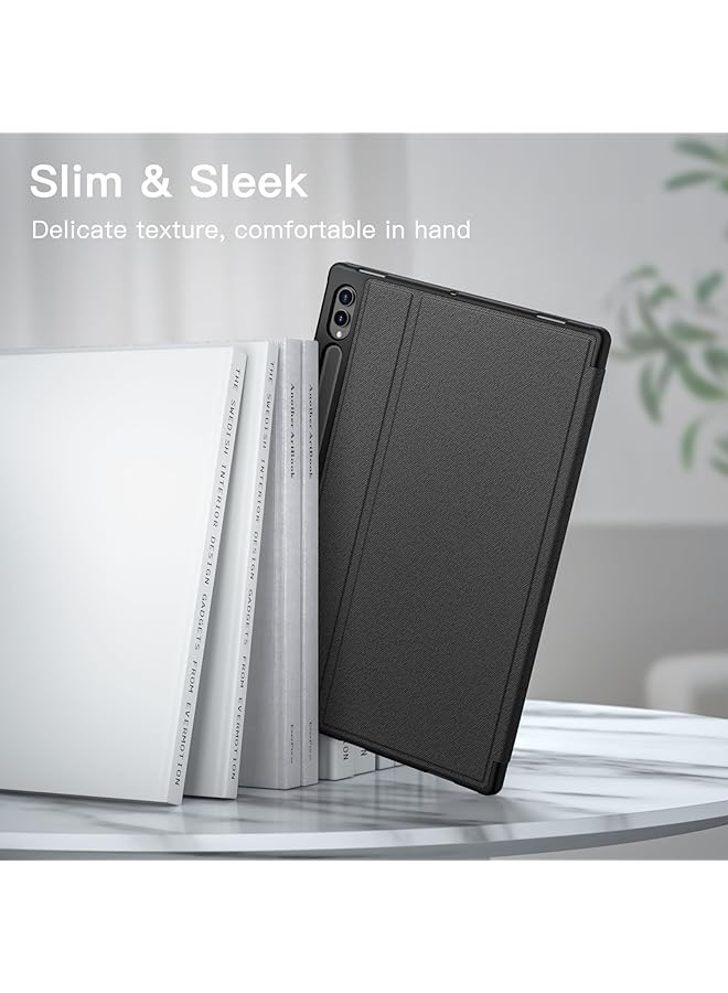 جي تيك حافظة لجهاز سامسونج جالكسي تاب S10 ألترا تاب S9 ألترا مقاس 14.6 بوصة مع حامل قلم S، غطاء واقٍ رفيع للغاية متعدد الزوايا، أسود جرافيت - Image 4