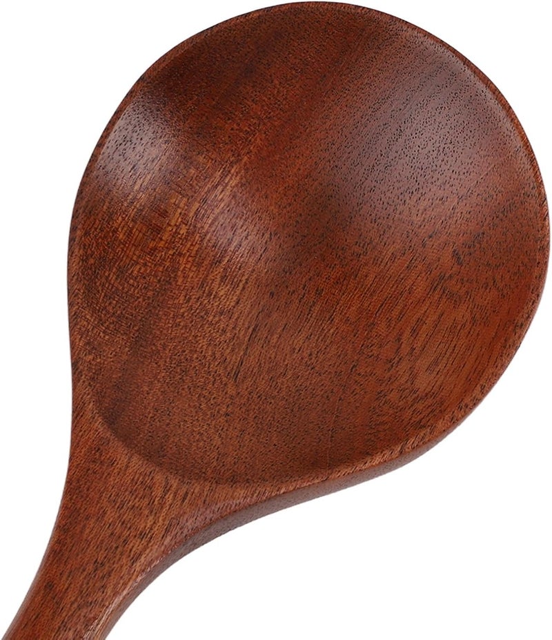 7 Piece Solid Wood Spoon Set for Cooking Mixing Stirring and Serving Natural Wooden Kitchen Utensils - Image 4