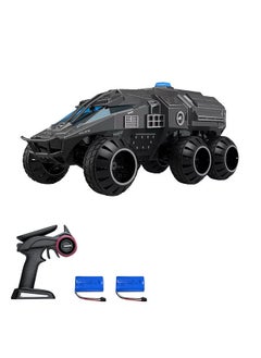 Mars Detecting Car 1/12 RC Car for Kids RC Space Vehicle Hidden Lift Water Bomb Shooting Conquer Various Terrains 2 Battery