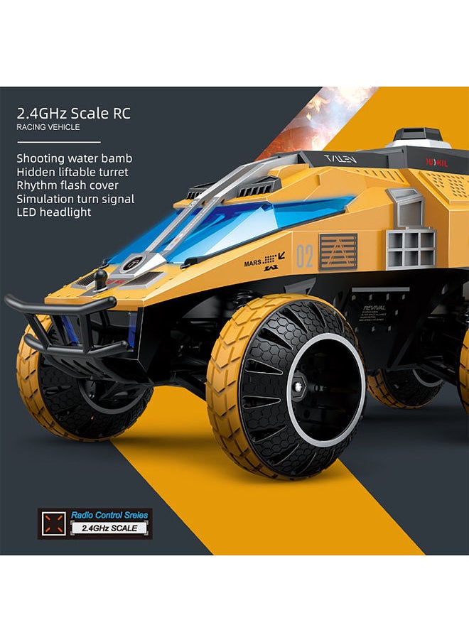 null - Mars Detecting Car 1/12 RC Car for Kids RC Space Vehicle Hidden Lift Water Bomb Shooting Conquer Various Terrains 2 Battery - Image 1