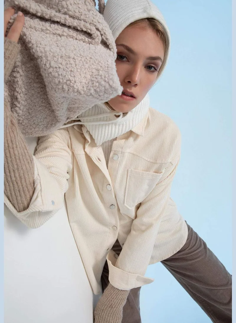 DeFacto Woman Loose Fit Woven Long Sleeve Shirt