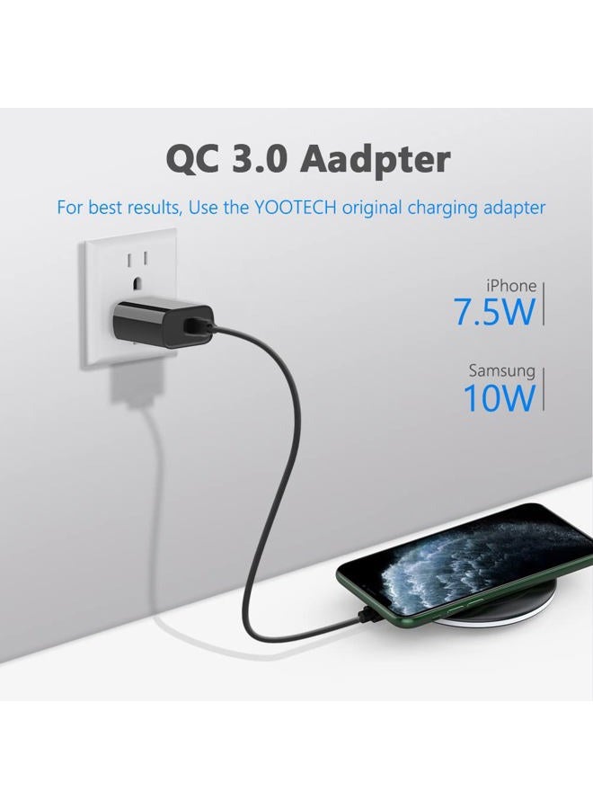 Yootech Wireless Charger, 10W Max Wireless Charging Pad with Quick Adapter, Compatible with iPhone 14/14 Plus/14 Pro/14 Pro Max/13/13 Mini/SE 2022/12/11/X/8,Samsung Galaxy S22/S21/S20,AirPods Pro 2 - Image 2