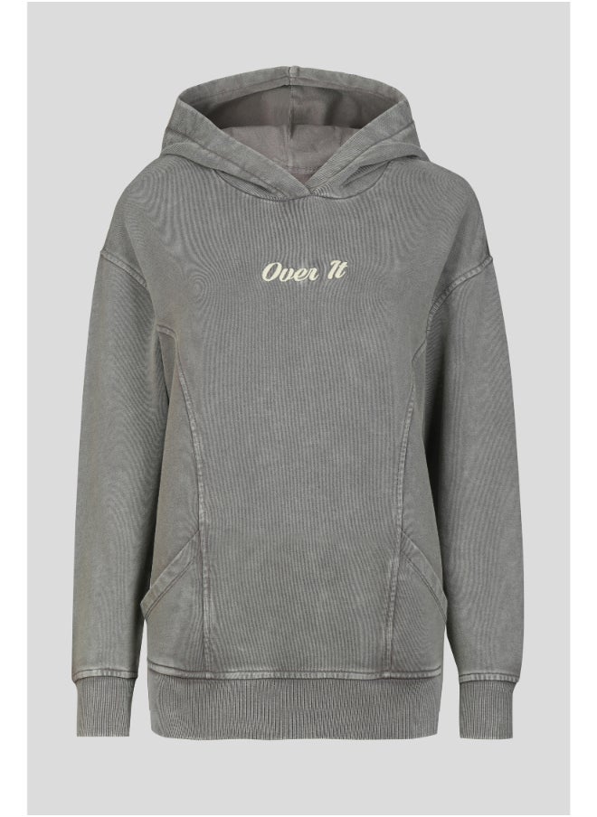 نسيسيرا Over It' Grey Oversized Hoodie  - Image 2