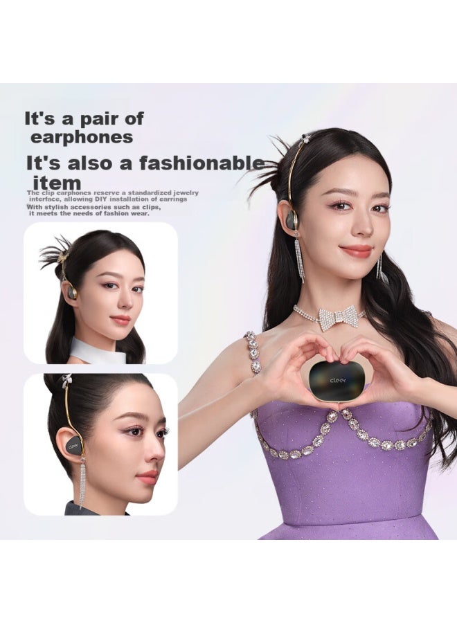 Cleer Clip [ultra-long Battery Life] Star Arc Open-ear Bluetooth Headphones, Over-ear Dolby Sound, Ultra-long Battery Life, Ai Wireless Earphones, Compatible With Huawei And Apple, Gift, Aurora Black - Image 2