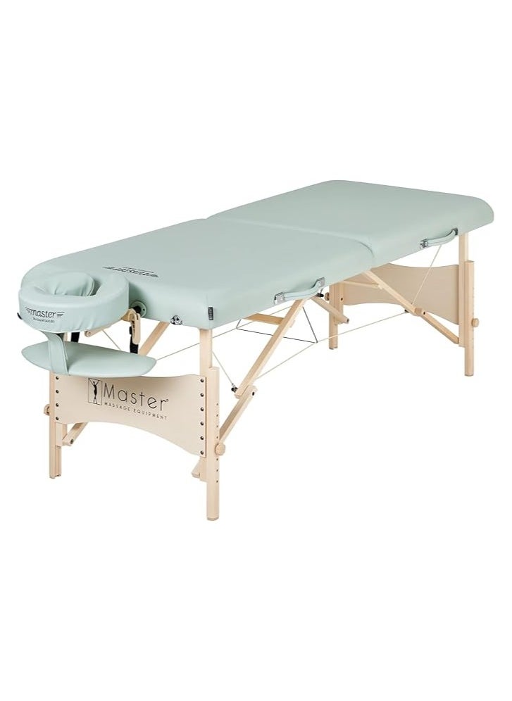 MASTER MASSAGE EQUIPMENT MASTER 28" Paradise Massage Table, Portable, Lightweight, Height Adjustable Spa Bed, 184cm Length, 71cm Width, for SPA Salon Tattoo Massage Therapeutic Treatment, Lily Green 