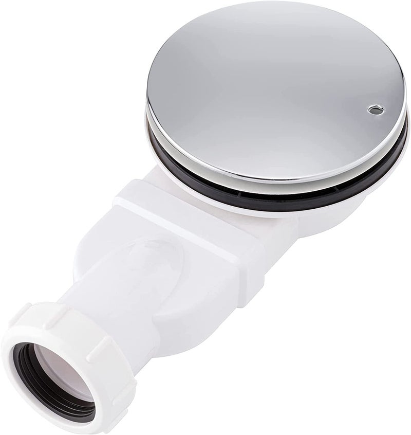 Low Profile Shower Drain Chrome Plated ABS Shower Tray Siphon Slim Drain 90mm 36 Lmin Water Flow Low Profile p Trap Side Drain
