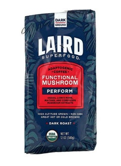 Laird Superfood Functional Mushroom Coffee Perform Ground Dark Roast 12 oz 340 g  - Image 1