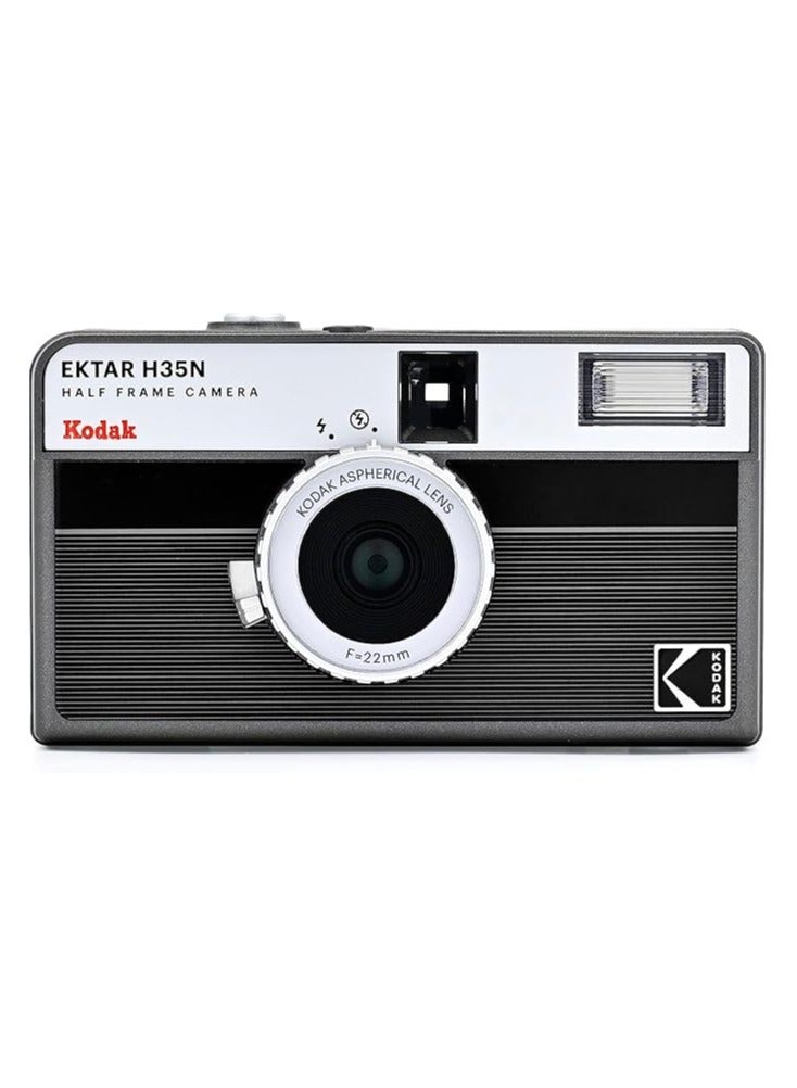 Kodak Co KODAK EKTAR H35N Half Frame Film Camera, 35mm, Reusable, Focus-Free, Bulb Function, Built-in Star Filter, Coated Improved Lens (Film & AAA Battery are not Included) (Striped Black) - Image 2