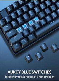 Aukey AUKEY Mechanical Wired Keyboard Blue Switches 104 Keys KMG16 Black  - Image 3