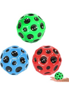 DALAETUS Set of 3 Astro Jump Ball Set, Moon Ball, Space Ball, High Jumping Rubber Ball for Water Games, Trampoline Game, Bathing Beach, Improving Hand Eye Coordination
