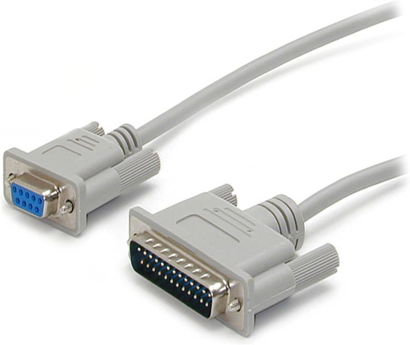 StarTech.com 10 ft Cross Wired DB9 to DB25 Serial Null Modem Cable