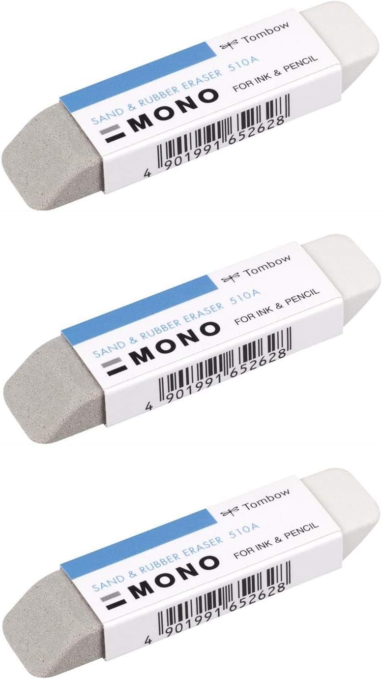 Tombow MONO Sand and Rubber Eraser 3Pack - Image 1